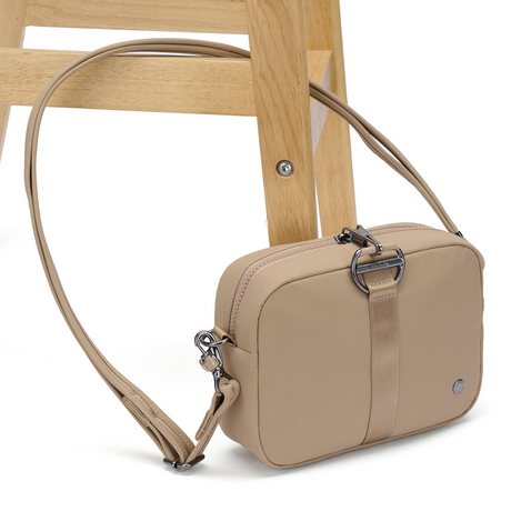 Pacsafe CX Square Anti-Theft Travel Crossbody Bag in Taupe