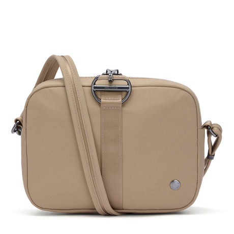 Pacsafe CX Square Anti-Theft Travel Crossbody Bag in Taupe