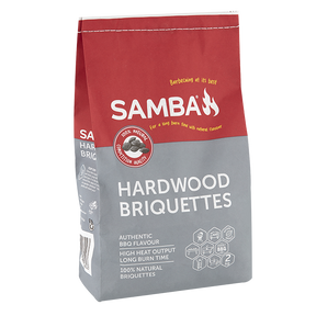 2kg SAMBA Hardwood Briquettes for Authentic BBQ Grilling - Product of Argentina