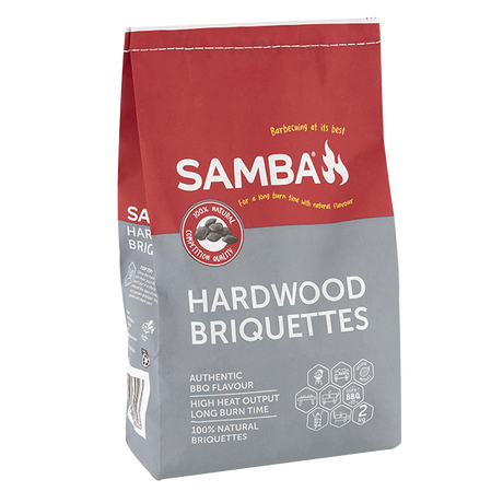 2kg SAMBA Hardwood Briquettes for Authentic BBQ Grilling - Product of Argentina