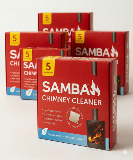 SAMBA Chimney Cleaner Sachets Bulk - 5 Packs of 5 Powder Sachets (25 Sachets Total)