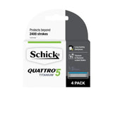 Schick 4pk Quattro 5 Titanium Refill Razor Blades