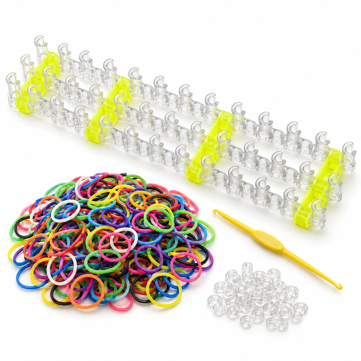 LOOM BAND STARTER KIT Case Box 600 Bands Board Refill Bracelet Making Set