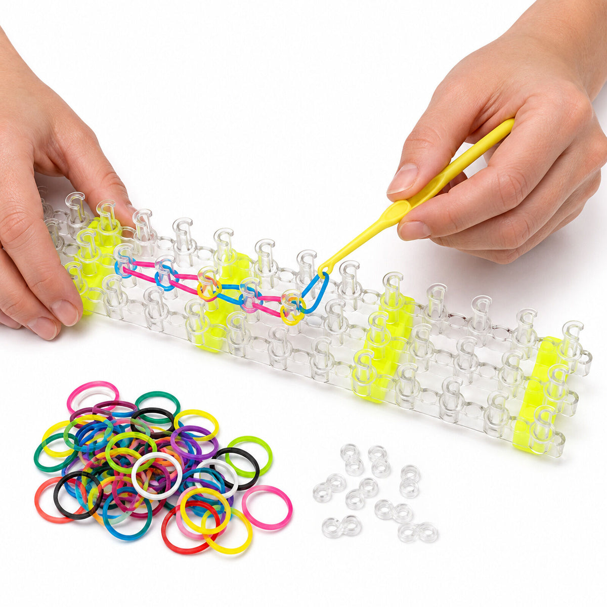LOOM BAND STARTER KIT Case Box 600 Bands Board Refill Bracelet Making Set