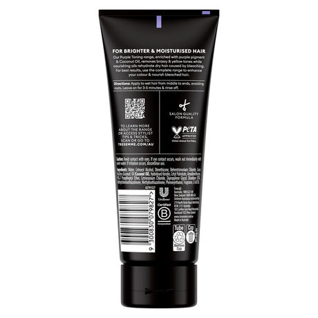 3x TRESemmé 200ml Coconut Oil Purple Toning Hair Mask Pack - Step 3
