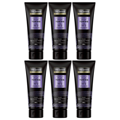 6x TRESemmé 200ml Coconut Oil Purple Toning Hair Mask Bulk Pack - Step 3