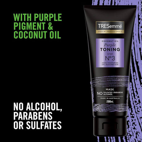 TRESemmé 200ml Coconut Oil Purple Toning Hair Mask - Step 3