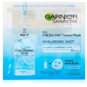 Garnier 33g SkinActive Fresh Mix Tissue Mask - Hyaluronic Shot (Plumps & Smooths)