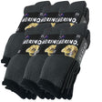 6 Pairs MERINO WOOL SOCKS Mens Heavy Duty Premium Thick Work Socks Cushion in Dark Grey - 11-14