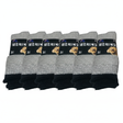 6 Pairs MERINO WOOL SOCKS Mens Heavy Duty Premium Thick Work Socks Cushion in Grey - 11-14