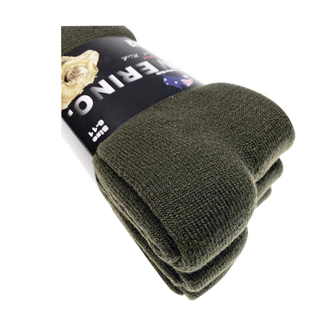 6 Pairs MERINO WOOL SOCKS Mens Heavy Duty Premium Thick Work Socks Cushion in Brown