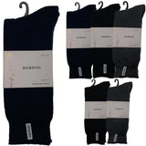 6 Pairs Premium Bamboo Thick Socks Pack - Assorted Colours (Mens Heavy Duty Work Socks w/ Cushion)