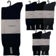 6 Pairs Premium Bamboo Thick Socks Pack - Assorted Colours (Mens Heavy Duty Work Socks w/ Cushion)