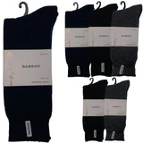 6 Pairs Premium Bamboo Thick Socks Pack - Assorted Colours (Mens Heavy Duty Work Socks w/ Cushion)