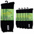 6 Pairs Mens Bamboo Rich Work Socks Thick Cushioned Anti Odour - Black - 11-14