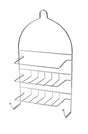 12x 2-Tier Shower Caddy Bath Rack Chrome Hanging Hook Basket 25 x 10 x 43cm - Silver