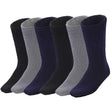 6 Pairs Bamboo Work Socks Bulk Pack - Assorted Colours (Mens Heavy Duty Thick Socks w/ Cushion)