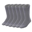 6 Pairs Bamboo Work Socks Bulk Pack - Charcoal Grey (Mens Heavy Duty Thick Socks w/ Cushion)