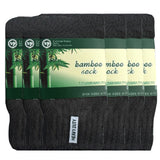 6 Pairs Bamboo Work Socks Bulk Pack - Charcoal Grey (Mens Heavy Duty Thick Socks w/ Cushion)