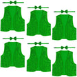 6x Adult Unisex SEQUIN BOW TIE & VEST Dance Costume Party Sparkle Set in Green