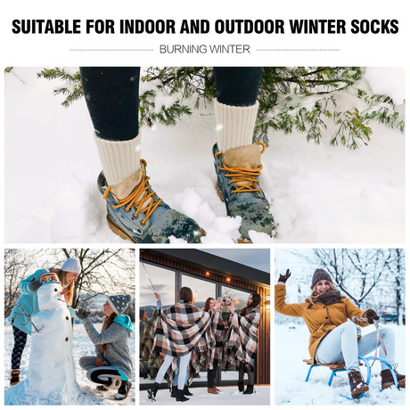 6 Pairs Womens WOOL BLEND SOCKS Bulk Pack - Ladies Thick Soft Warm Winter Socks