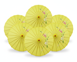 6x PARASOL UMBRELLA Chinese Japanese Bamboo Flower Pattern 80cm Large BULK - Yellow