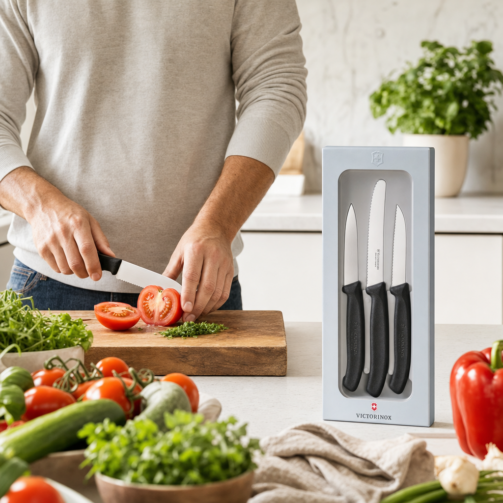 Victorinox Swiss Classic 3pc Paring Knife Set Kitchen in Black