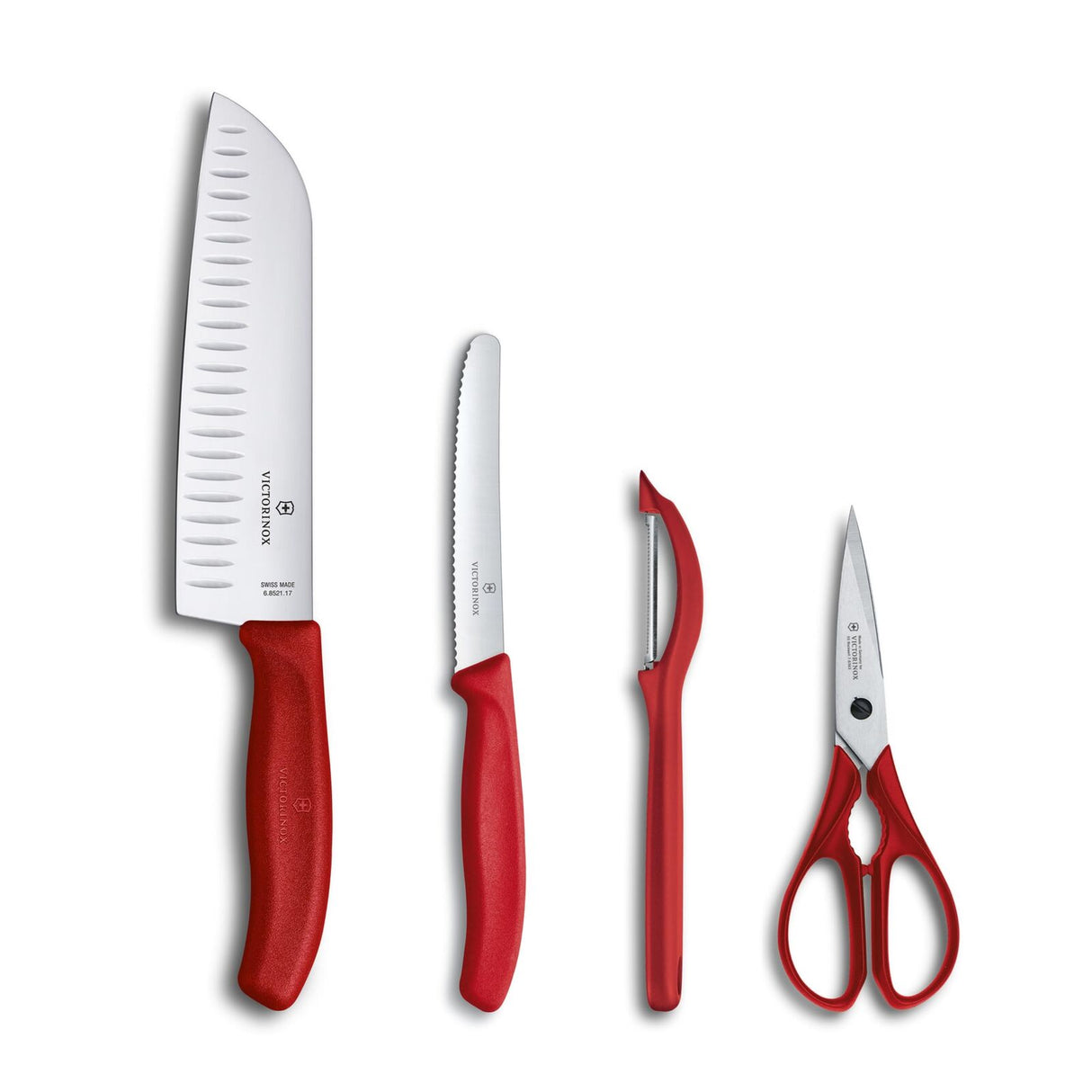 Victorinox Swiss Classic 4 Piece Kitchen Knife Set Knives in Red