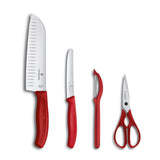 Victorinox Swiss Classic 4 Piece Kitchen Knife Set Knives in Red