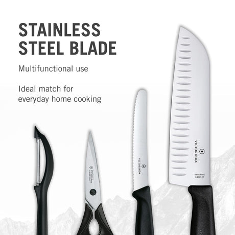 Victorinox Swiss Classic 4 Piece Knife Set - Black (Kitchen Knives)