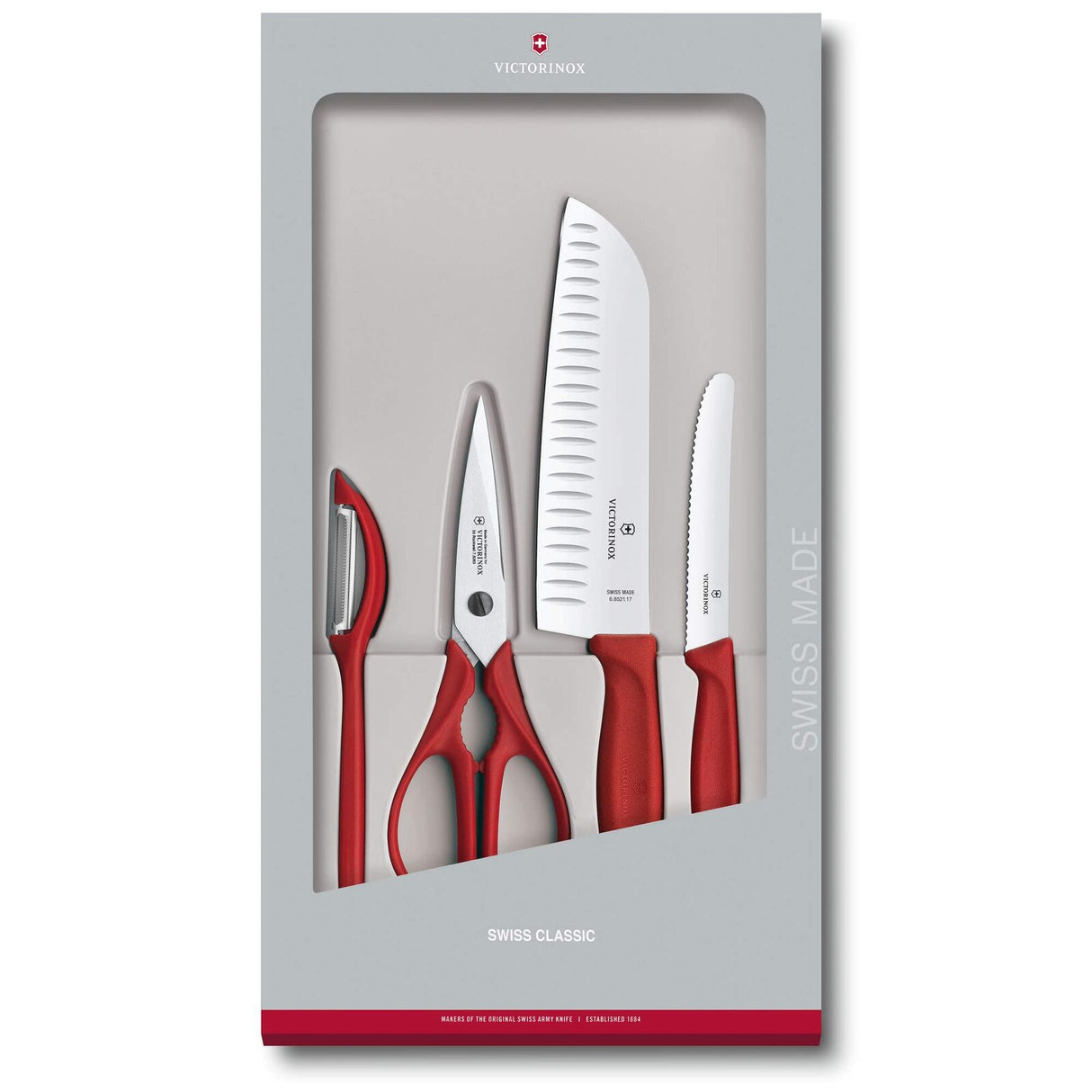 Victorinox Swiss Classic Kitchen Set 4 Piece Knife Knives Set in Black