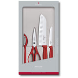 Victorinox Swiss Classic Kitchen Set 4 Piece Knife Knives Set in Black