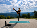 Mandala Premium Yoga Mat Set - Teal (5mm Vegan Suede Mat, Adjustable Strap & Stainless Steel Water Bottle)