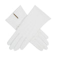 Dents Womens Silk-Lined Leather Gloves in Pearl