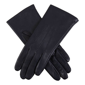 Dents Womens Emma Three-Point Leather Gloves - Navy