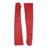 Dents Women's Three-Point Long Opera Leather Gloves in Berry