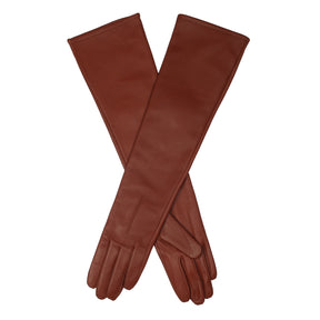 Dents Women's Single-Point Long Above-Elbow Lined Leather Gloves - S