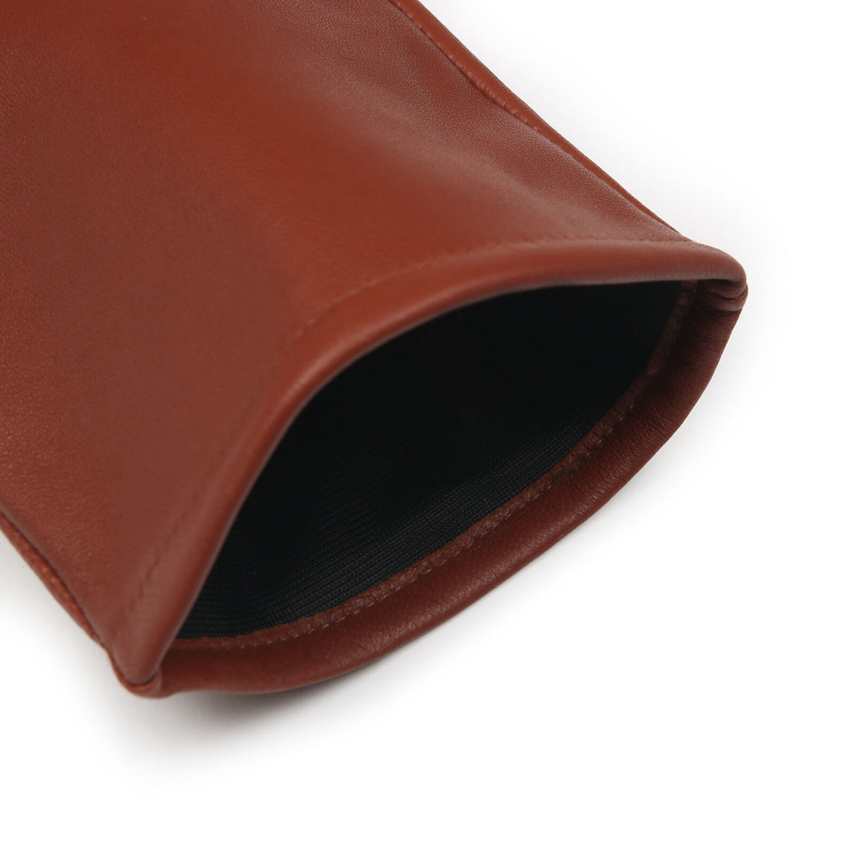 Dents Womens Single-Point Long Above-Elbow Lined Leather Gloves in Cognac