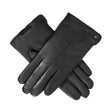 Dents Women’s Touchscreen Single-Point Faux Fur-Lined Leather Gloves - Black  - L