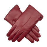 Dents Women’s Touchscreen Single-Point Faux Fur-Lined Leather Gloves - M