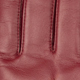 Dents Womens Touchscreen Single-Point Faux Fur-Lined Leather Gloves in Claret