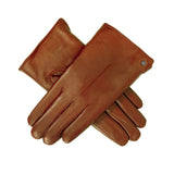 Dents Women’s Touchscreen Single-Point Faux Fur-Lined Leather Gloves - Cognac