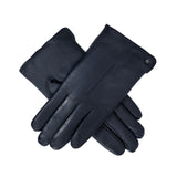 Dents Women’s Touchscreen Single-Point Faux Fur-Lined Leather Gloves - M