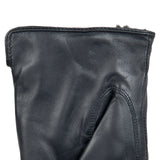 Dents Womens Touchscreen Single-Point Faux Fur-Lined Leather Gloves in Navy