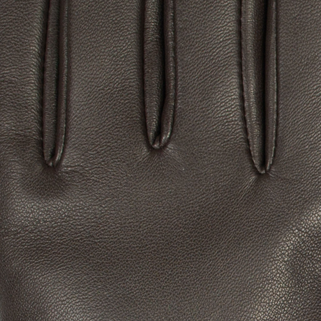 Dents Womens Touchscreen Water-Resistant Fur-Lined Leather Gloves w/ Buttons - Mocca