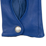 Dents Womens Fingerless Unlined Leather Driving Gloves in Marine Blue