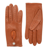 Dents Womens Leather Driving Gloves in Cognac