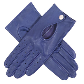 Dents Womens Leather Driving Gloves in Marine Blue