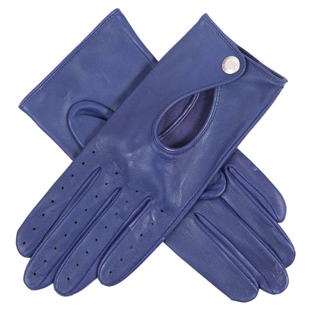 Dents Womens Leather Driving Gloves in Marine Blue