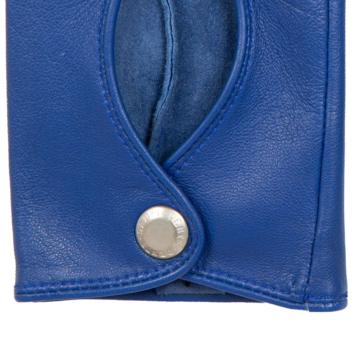 Dents Womens Leather Driving Gloves in Marine Blue